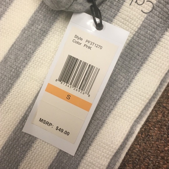 Long sleeve grey and white striped thermal - Picture 3 of 4