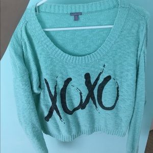 Cropped Mint Green Charlotte Russe Sweater