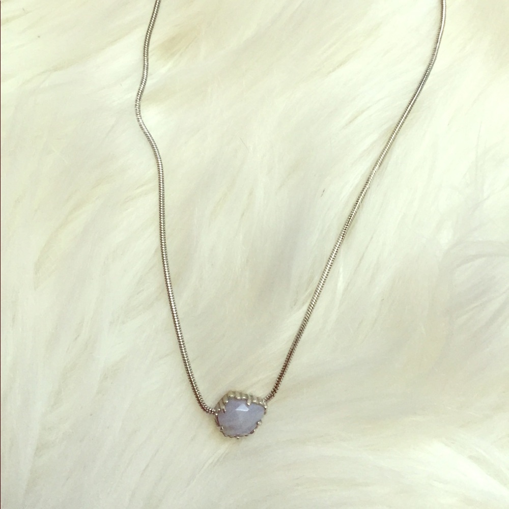 Kendra Scott Mara Baby Blue and Silver Necklace