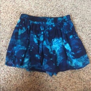 Blue flowy shorts
