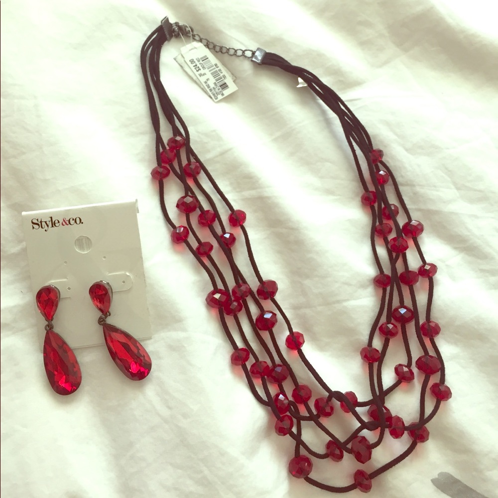 Necklace and matching earrings