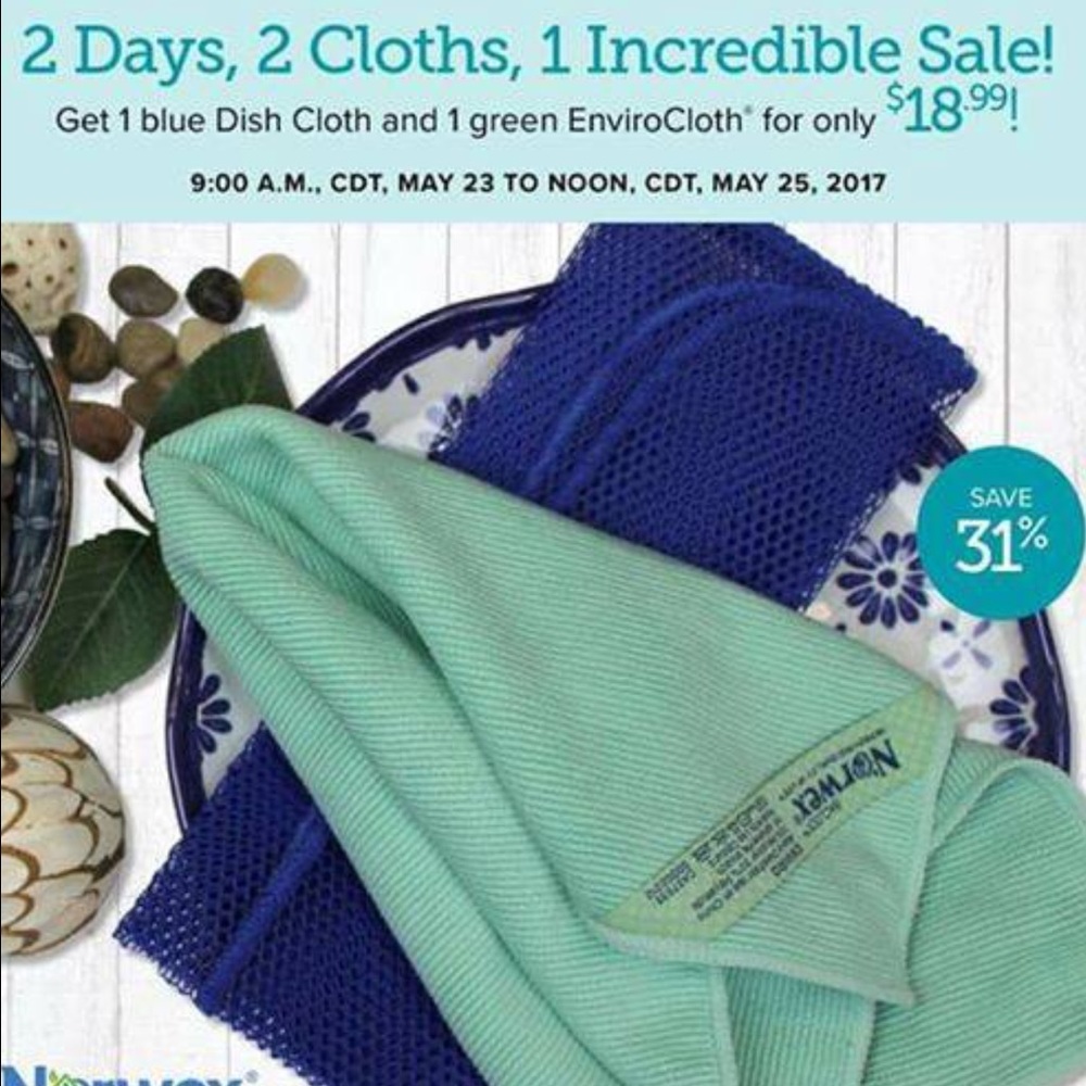 Norwex enviro and dish cloth!!! One amazing price!