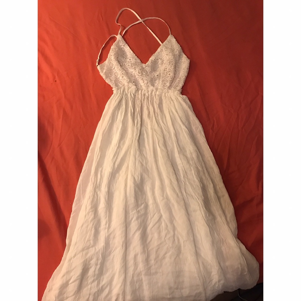 Forever 21 White Backless Dress