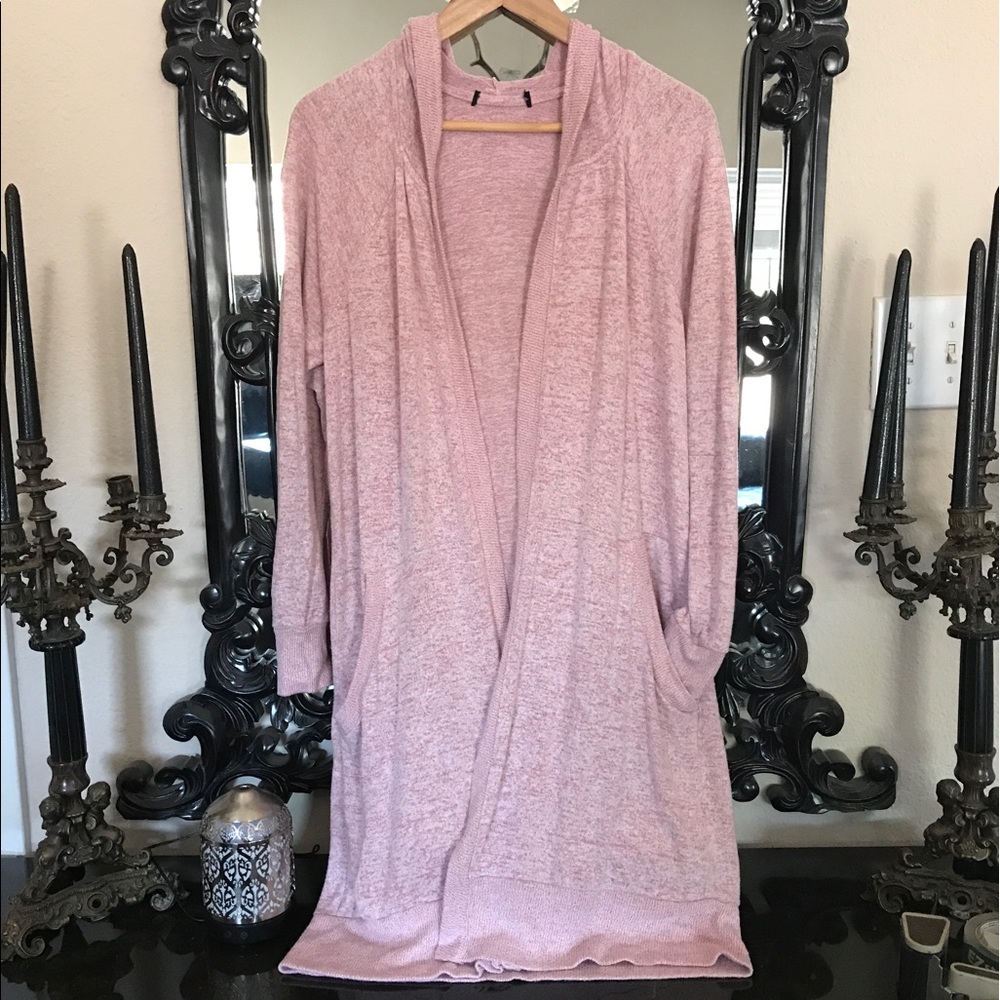 Super Soft Pink Cardigan Hoodie size L