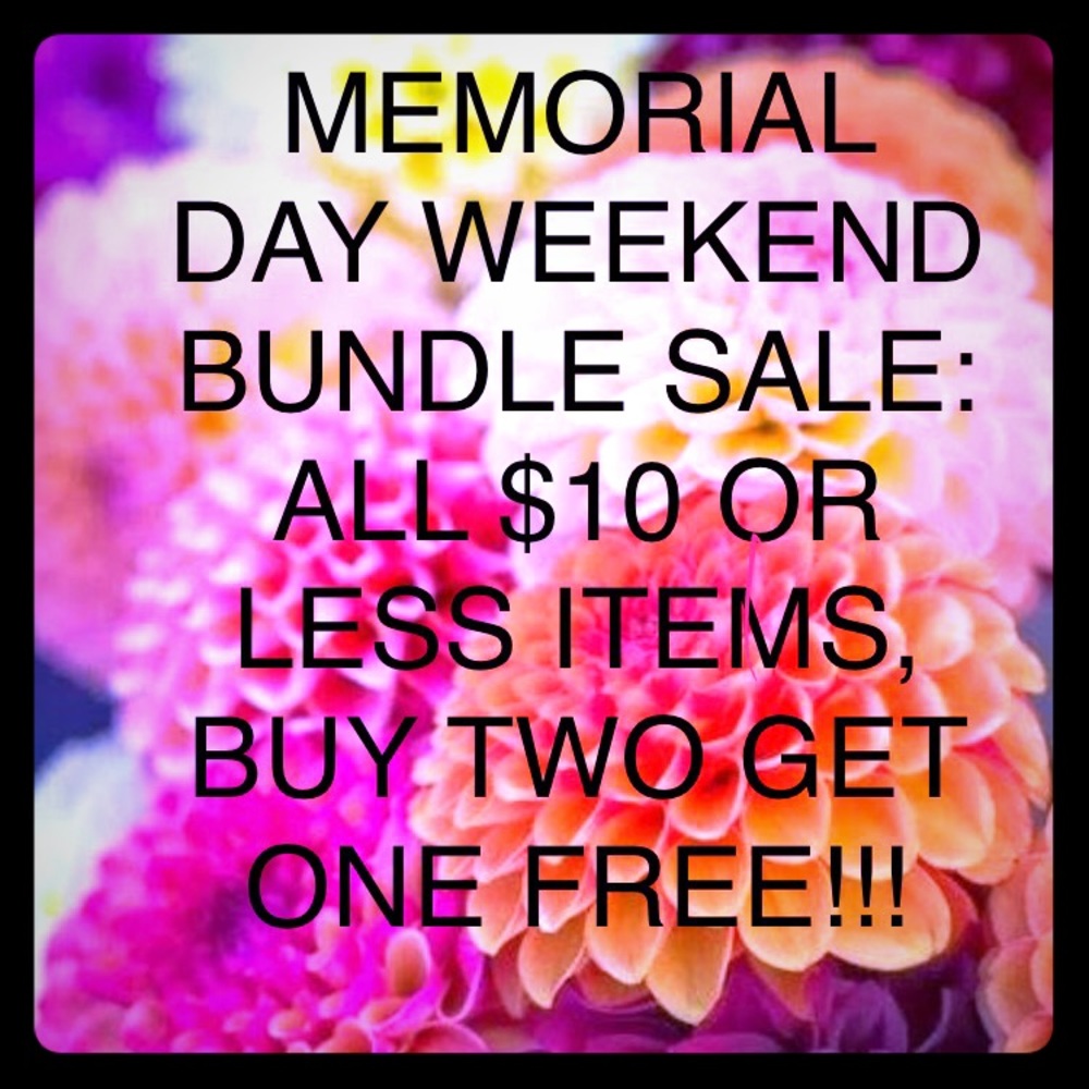 All $10 or less items buy two get one free!