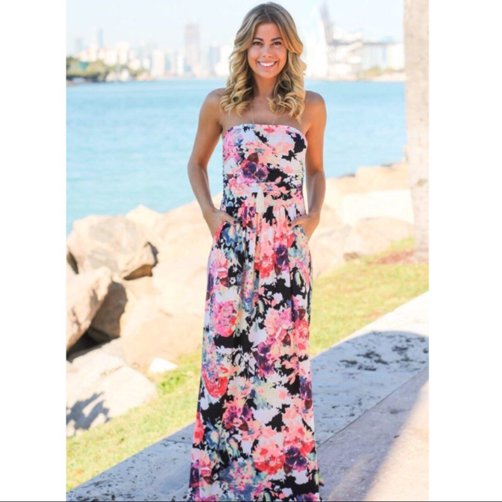 Floral Print Maxi Dress