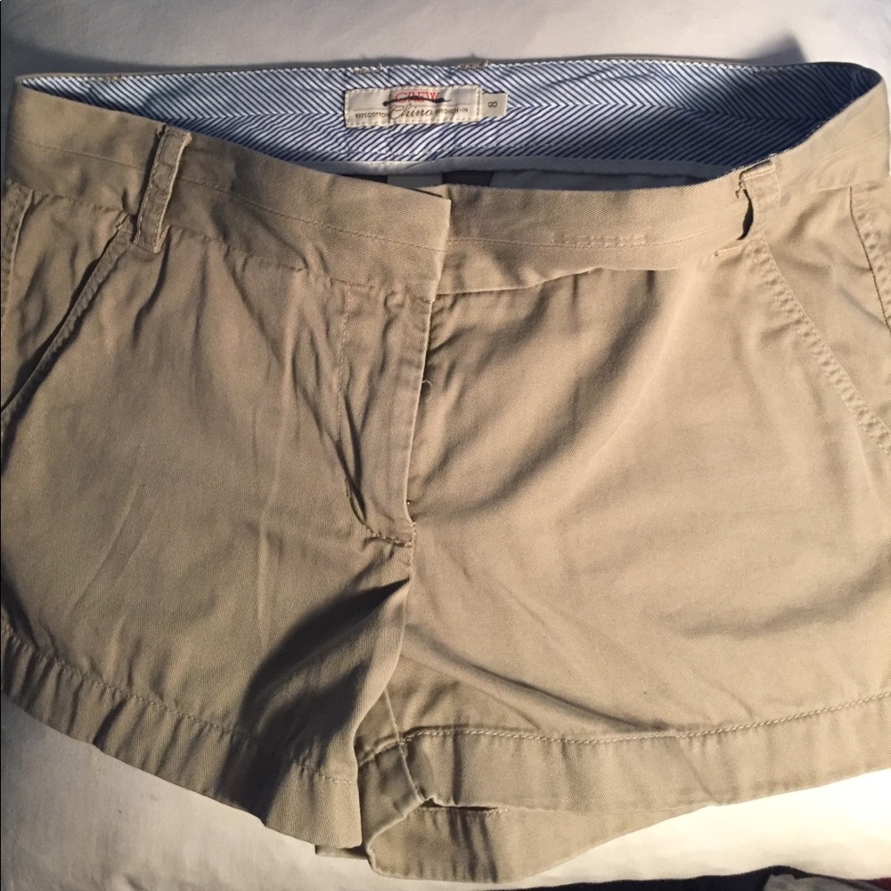 J. Crew 3" khaki shorts