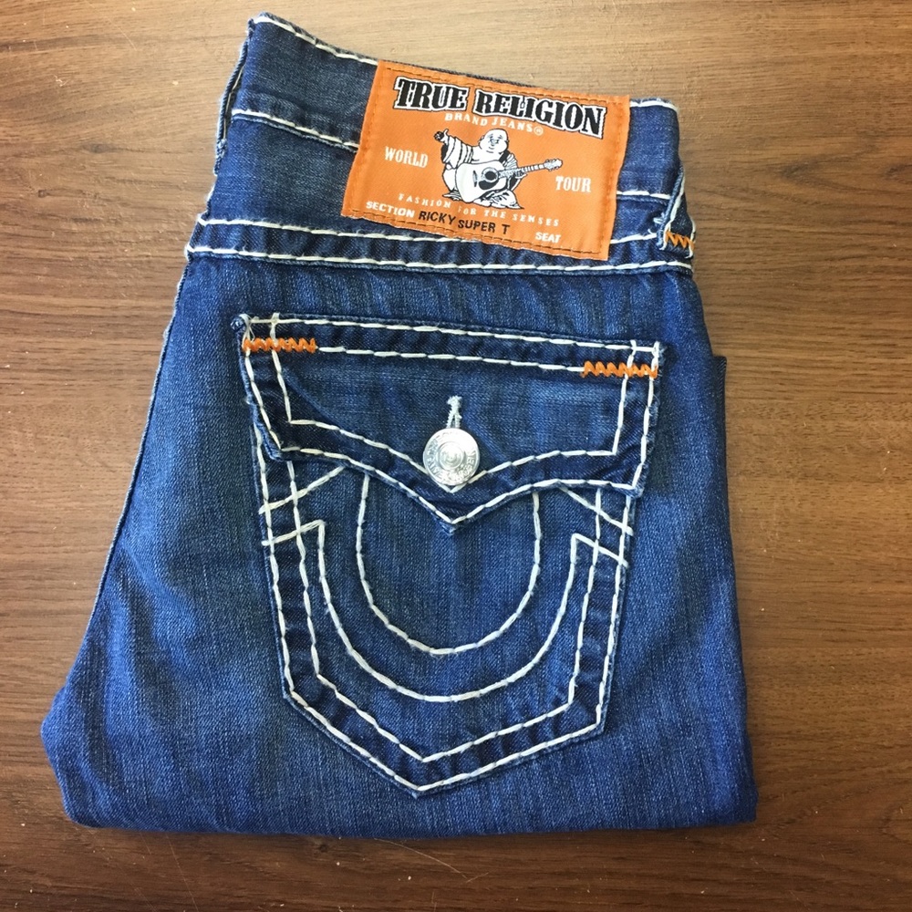 True Religion Ricky Super T Orange 31 - RARE