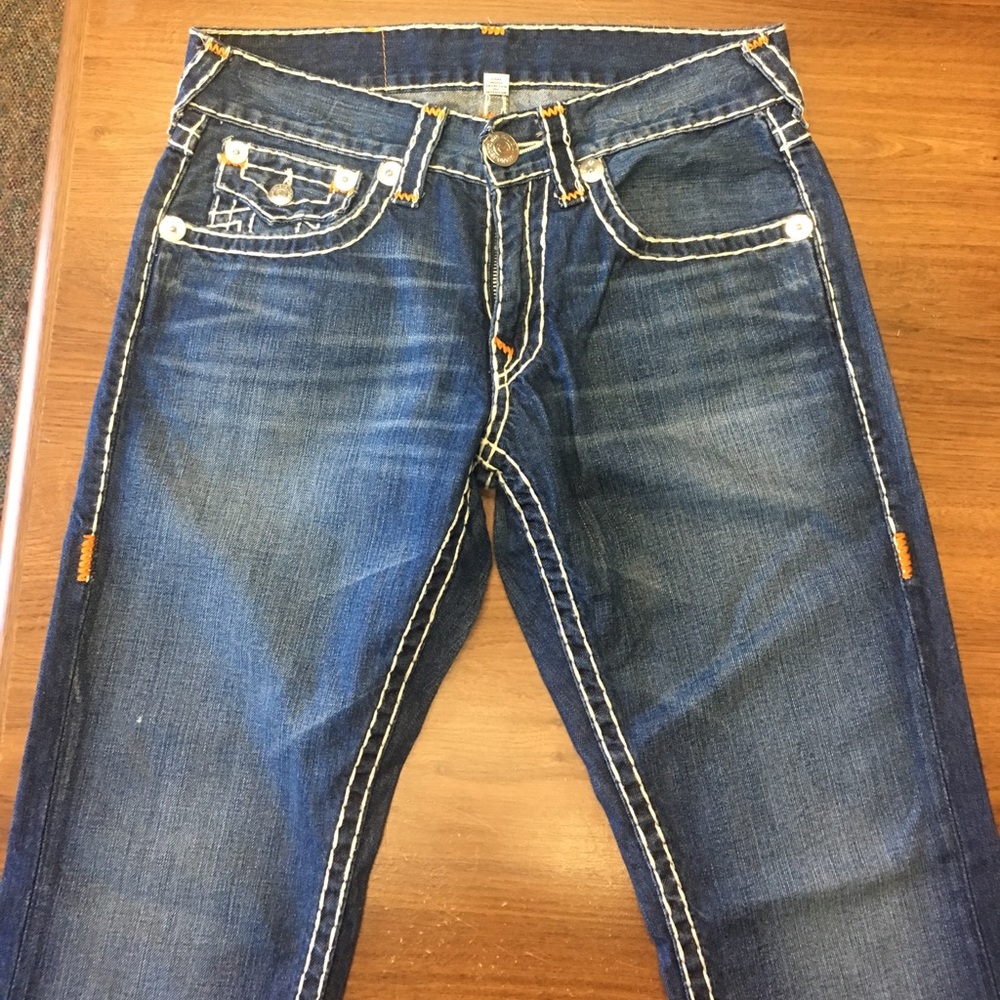 True Religion Ricky Super T Orange 31 - RARE - Picture 3 of 8
