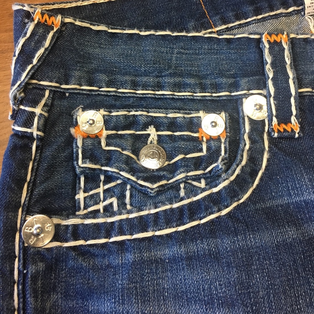 True Religion Ricky Super T Orange 31 - RARE - Picture 4 of 8