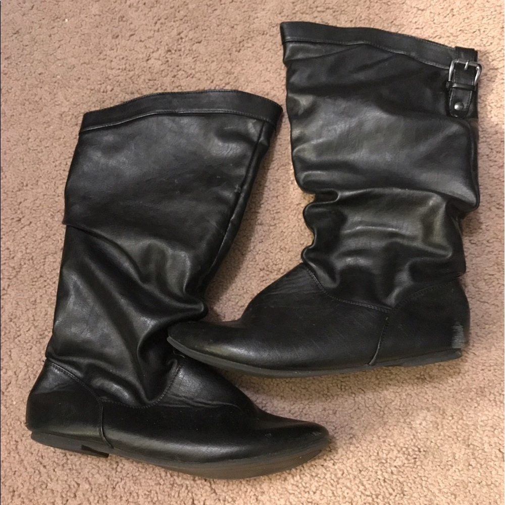 Black Leather Boots