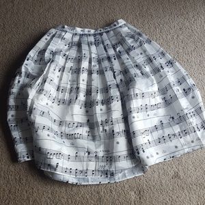 Chicwish Midi Skirt Dance With Music Notes NWT XL