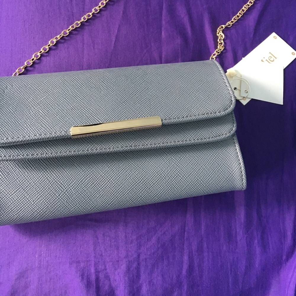 Grey and gold purse