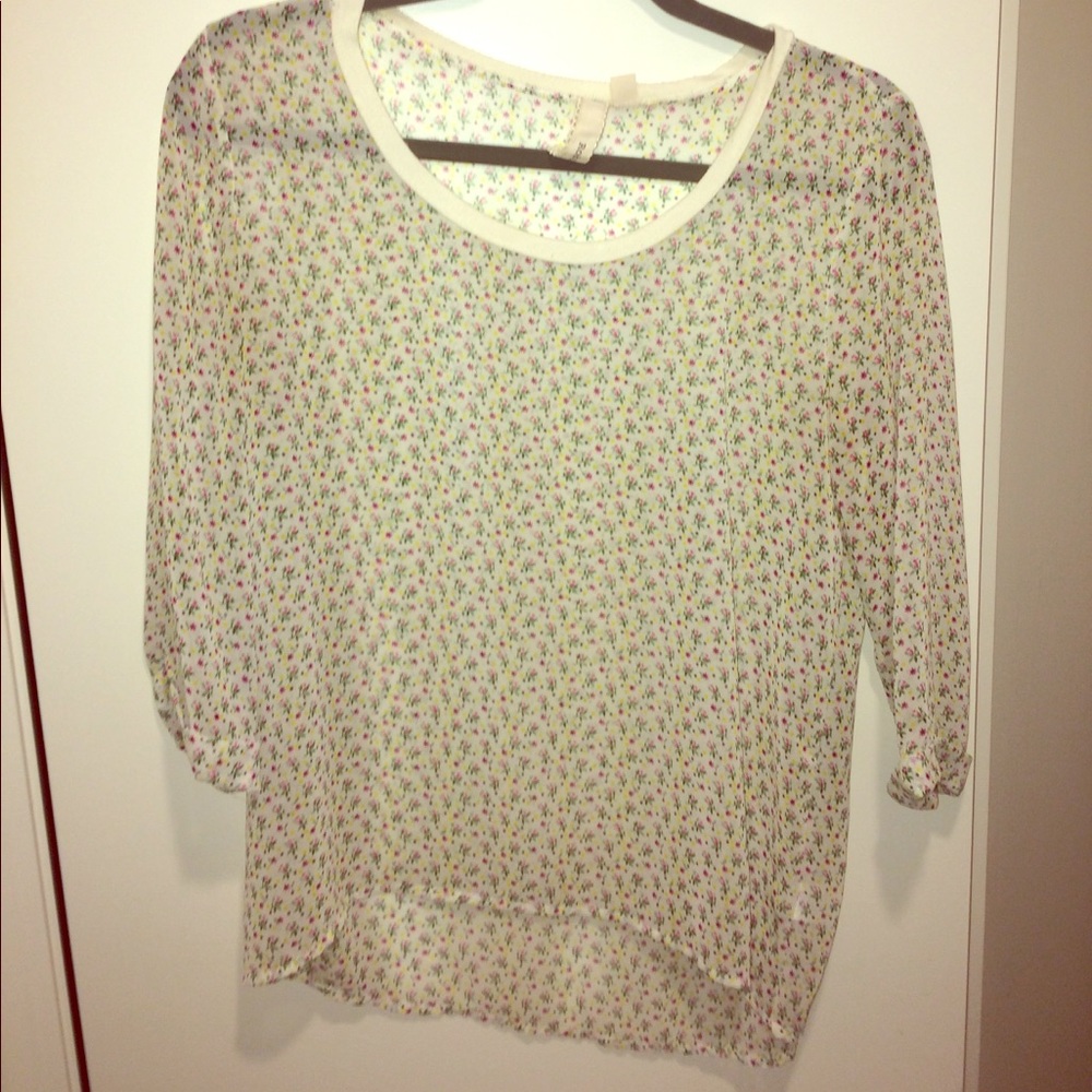 Floral Printed Sheer Top