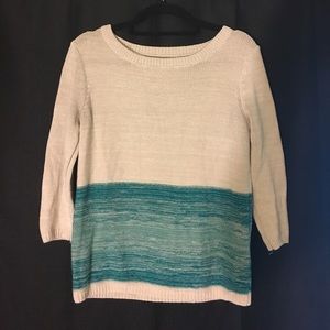 Scoop Neck Block Print Sweater