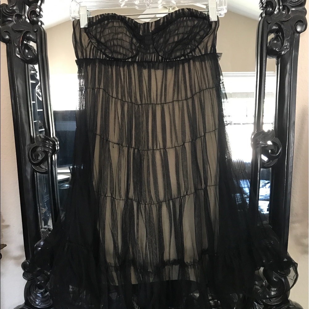 LARok strapless babydoll mini dress