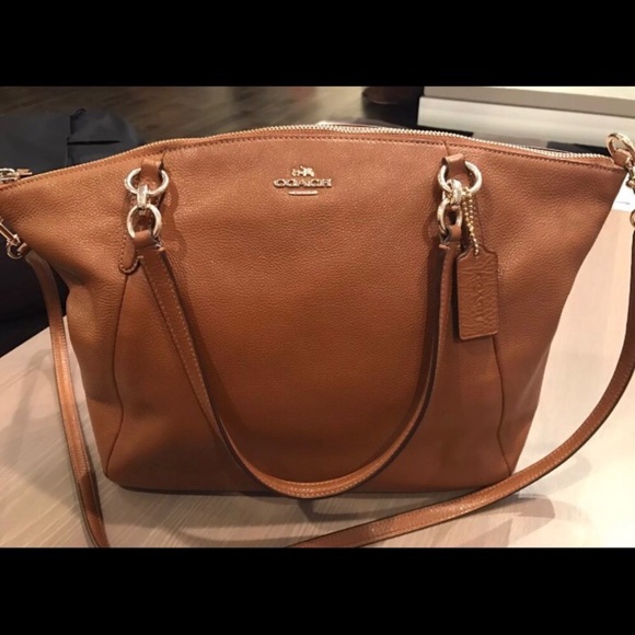 32 off Coach Handbags LARGE Coach Kelsey Saddle / Tan Crossbody
