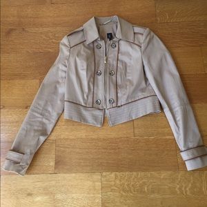 Black and White Market Crop Jacket