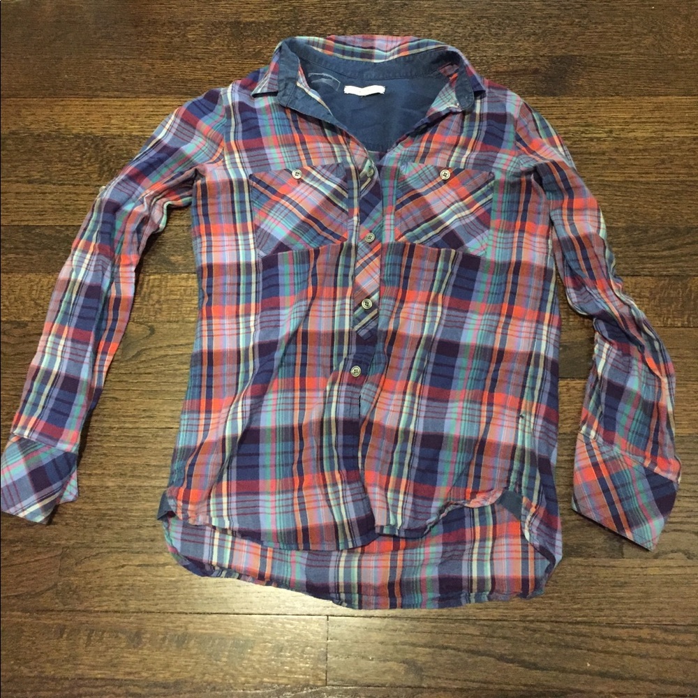 Plaid button down