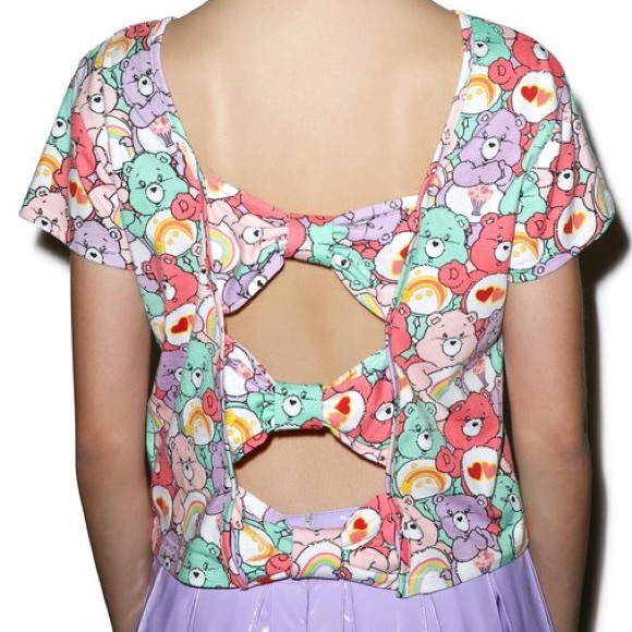 🚫SOLD🚫IronFistxCareBears Grin&BearIt BowBack Tee - Picture 2 of 8