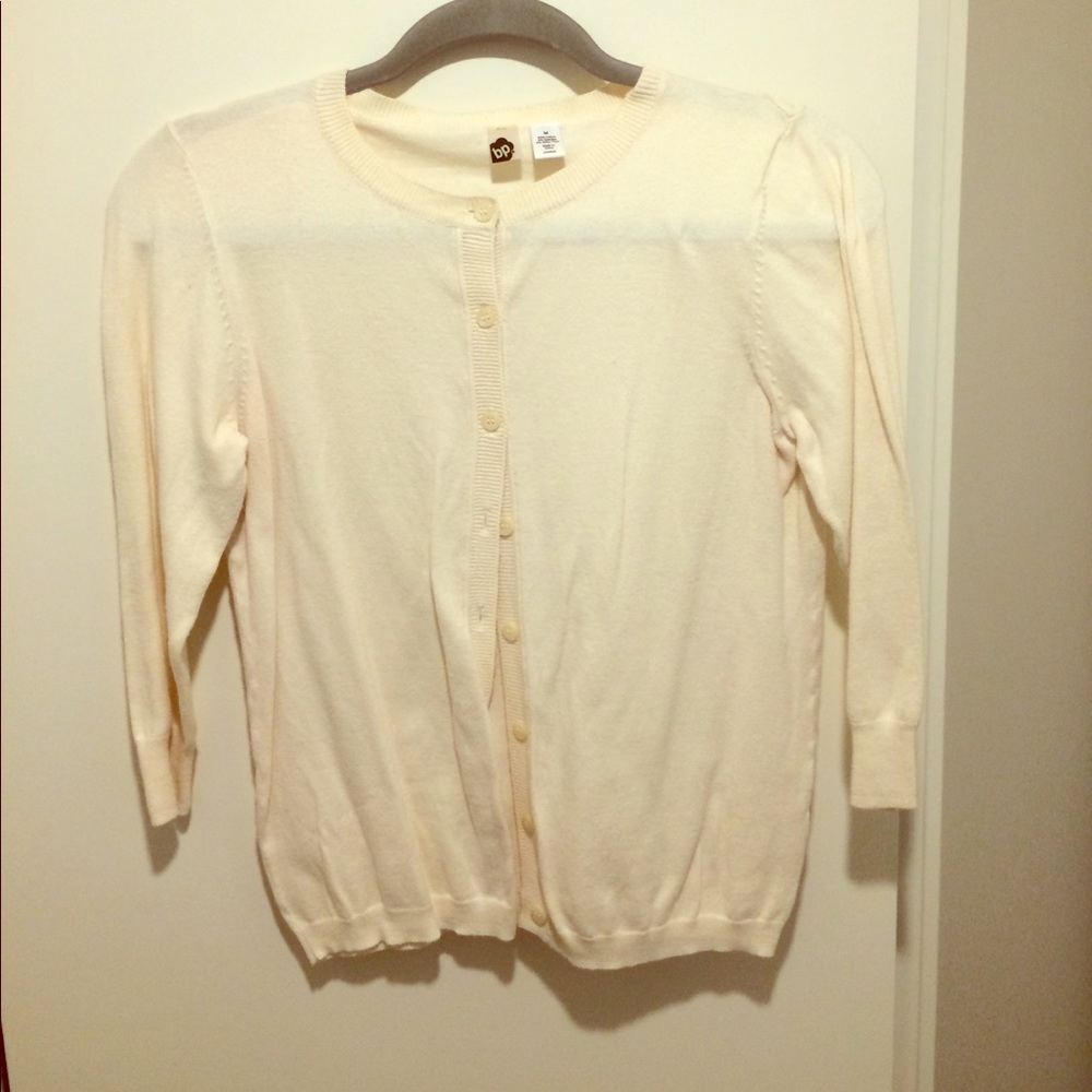bp cream colored cardigan