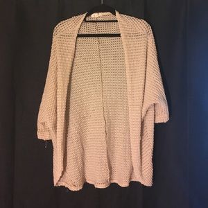 Cream Colored, Textured Cardigan