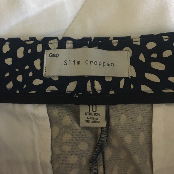 Navy and white slim cropped pants from gap - Picture 3 of 3