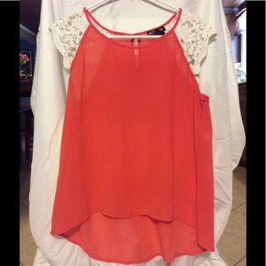 Coral tunic with lance