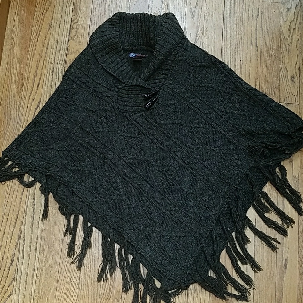 Poncho style sweater