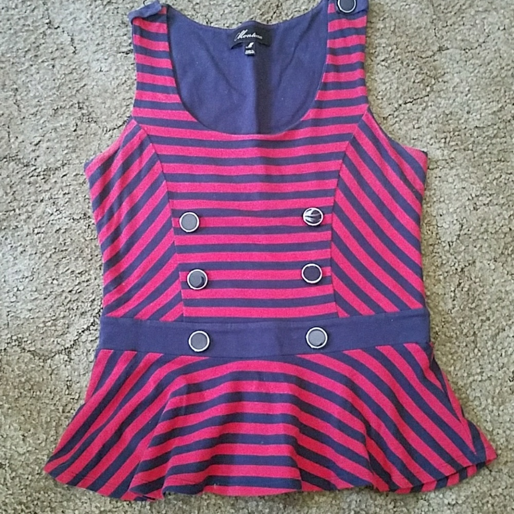 Striped Peplum Top
