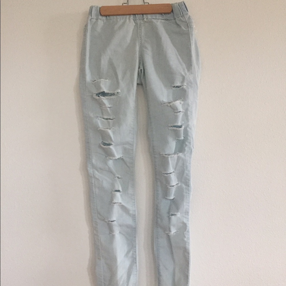 Zara distressed jeggings