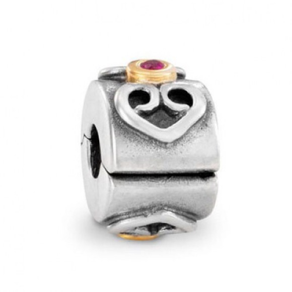 pandora charm double clip pandora charm double clip
