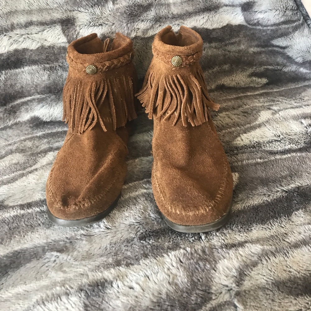 Fringed Minnetonka Booties