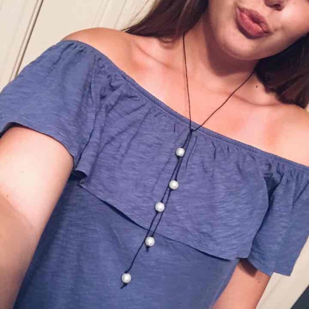 TRENDING! ✨Long Pearl and Leather Necklace!