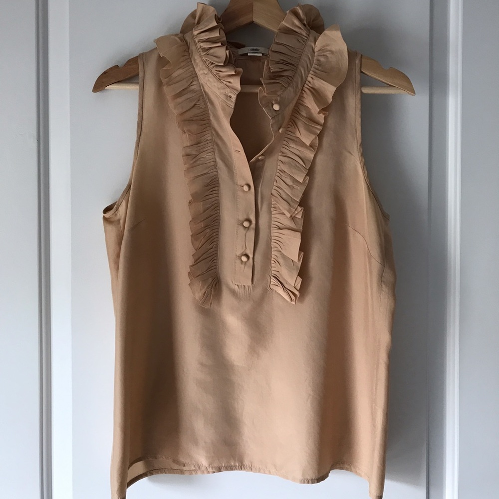Ruffled J. Crew sleeveless top