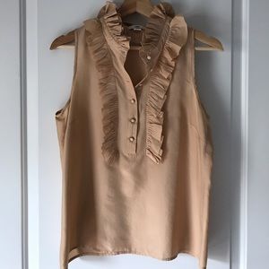 Ruffled J. Crew sleeveless top