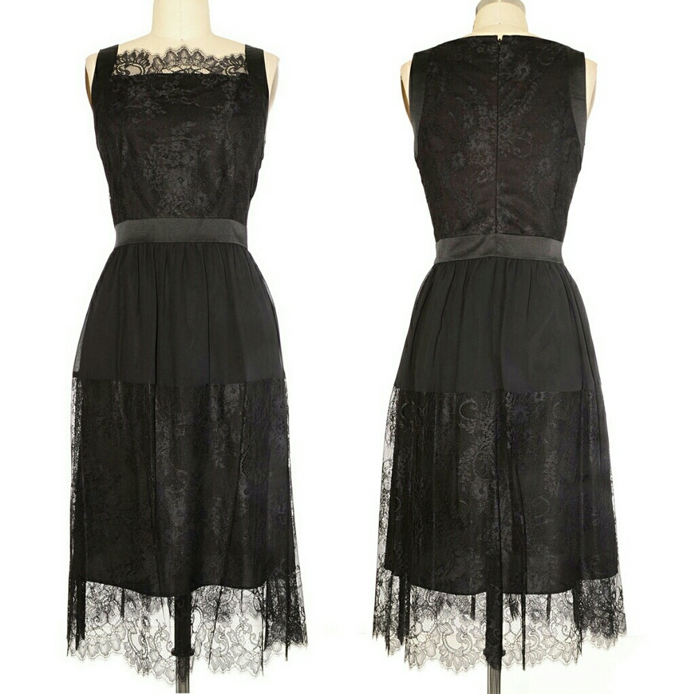 NEW Cynthia Steffe Aria Chantilly Lace Dress Black - Picture 2 of 3