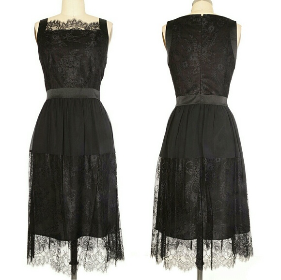 NEW Cynthia Steffe Aria Chantilly Lace Dress Black - Picture 2 of 3
