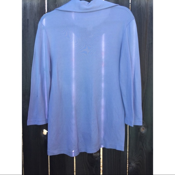 VTG 70s Lavender Longsleeve Floral top SZ M - Picture 2 of 5