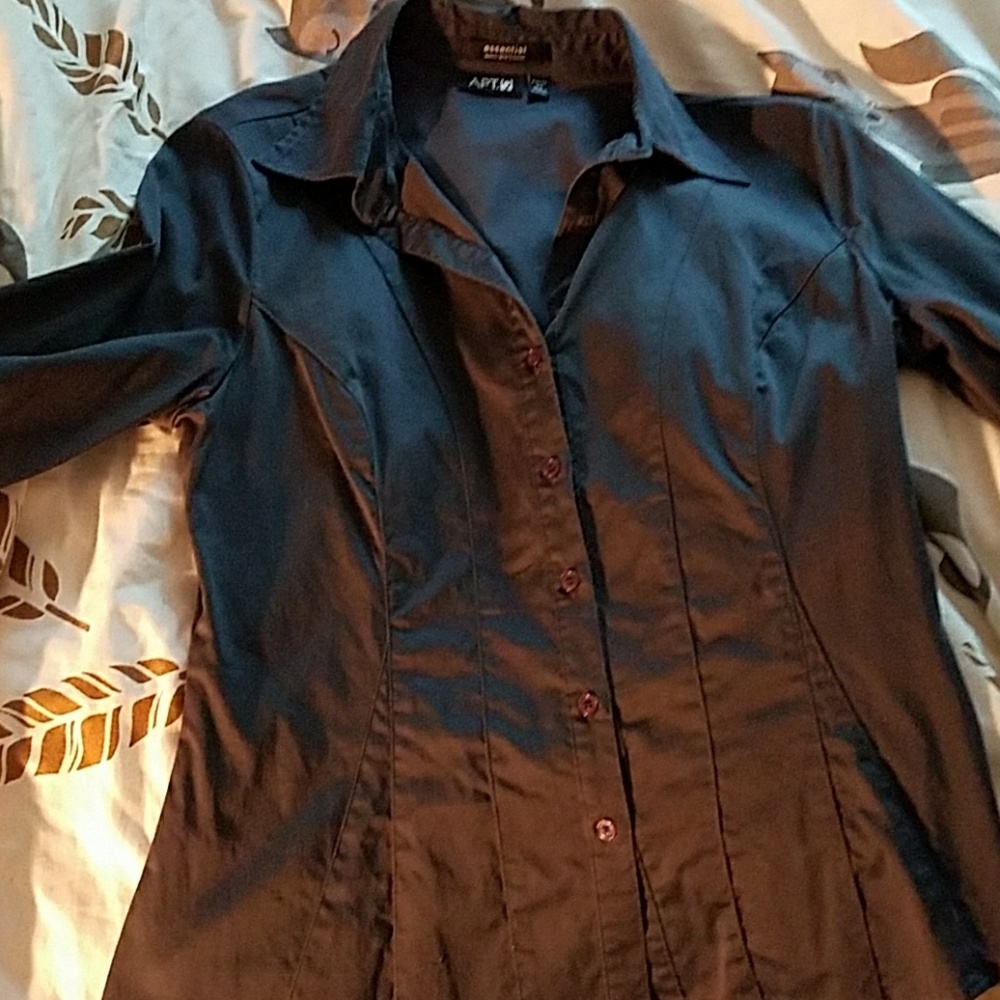 Apt 9 petite small gray blouse