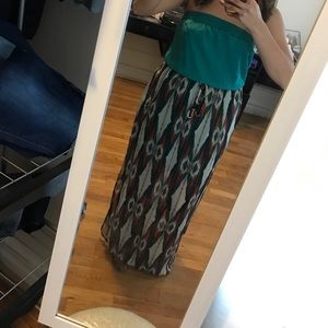 Strapless maxi-dress!