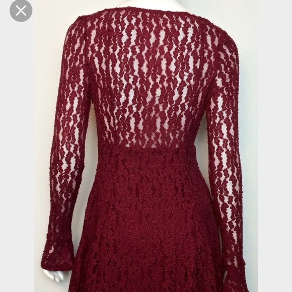 Free people maroon plumeria dress. Reduced - Picture 2 of 5