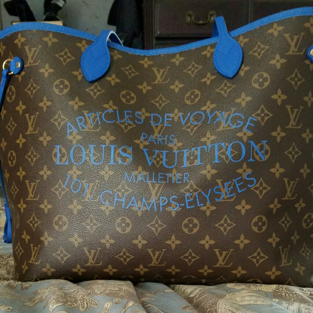 Louis Vuitton Ltd Ed IKAT GM Grand Bleu Ex Cond!
