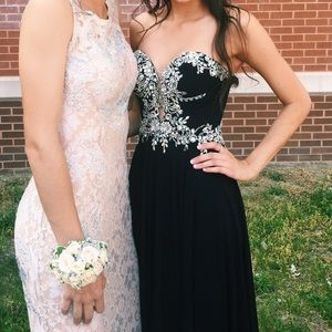 Strapless Prom Dress with Beading