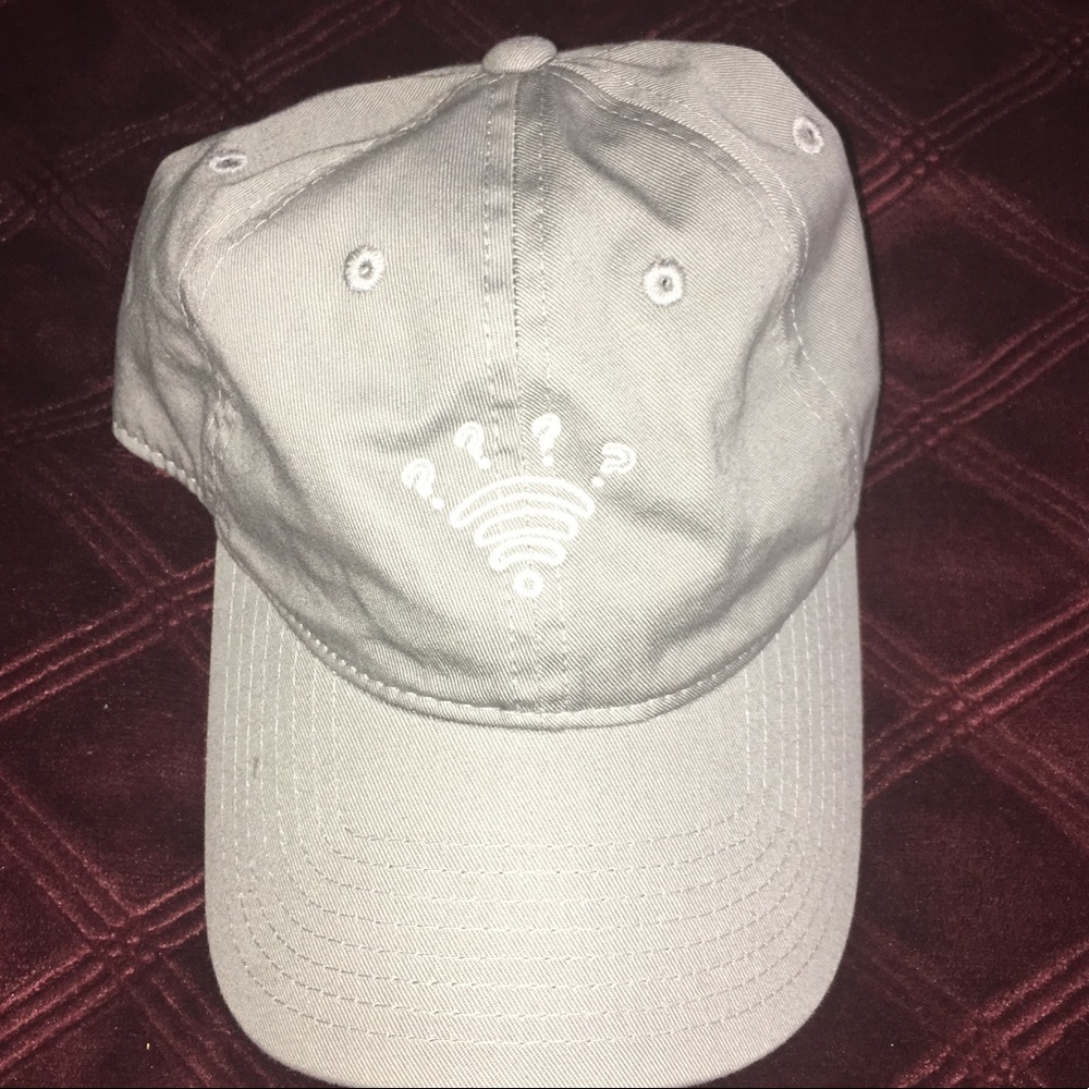 Where the wifi at dad hat in grey