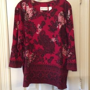 Alfred Dunner 3/4 sleeve top size XL