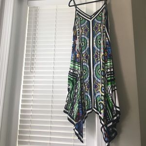 Print handkerchief dress