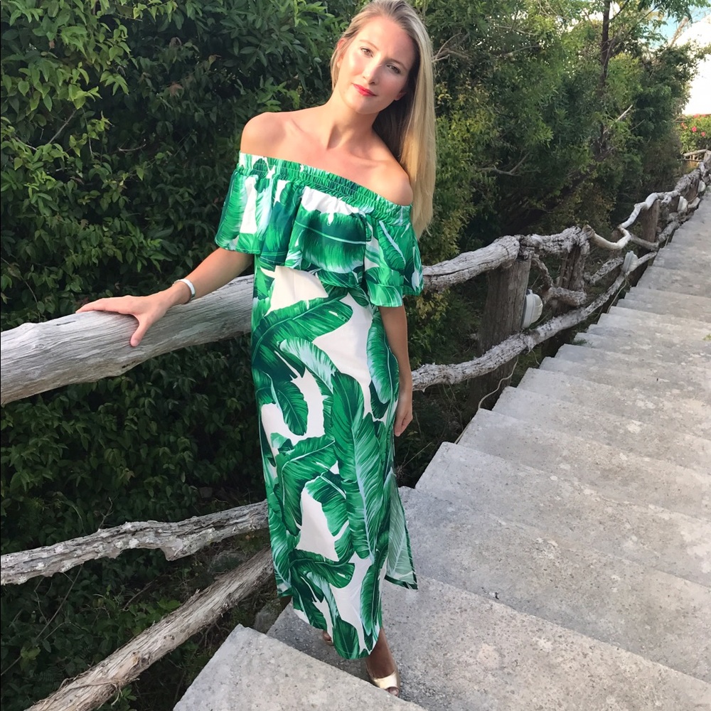 Palm Print Maxi