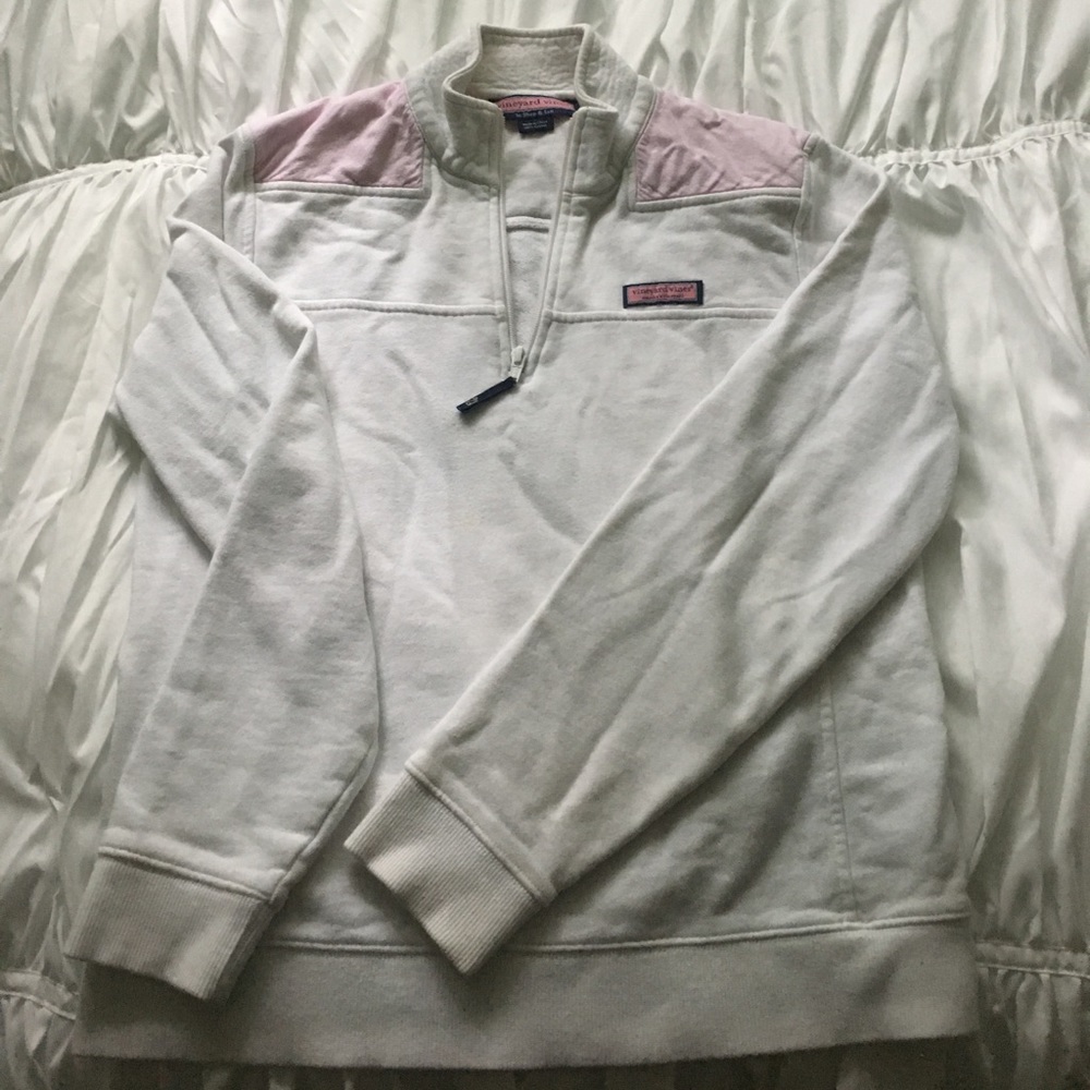 Pink and White Vineyard Vines shep shirt