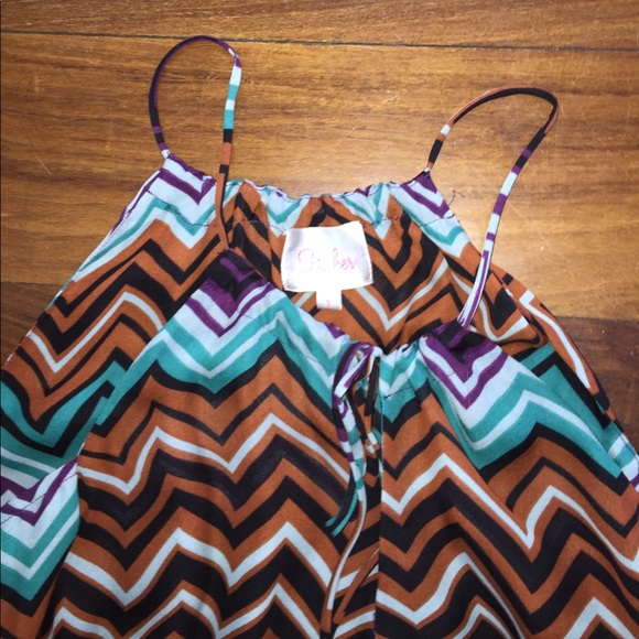 Parker Chevron print open shoulder dress - Picture 6 of 6